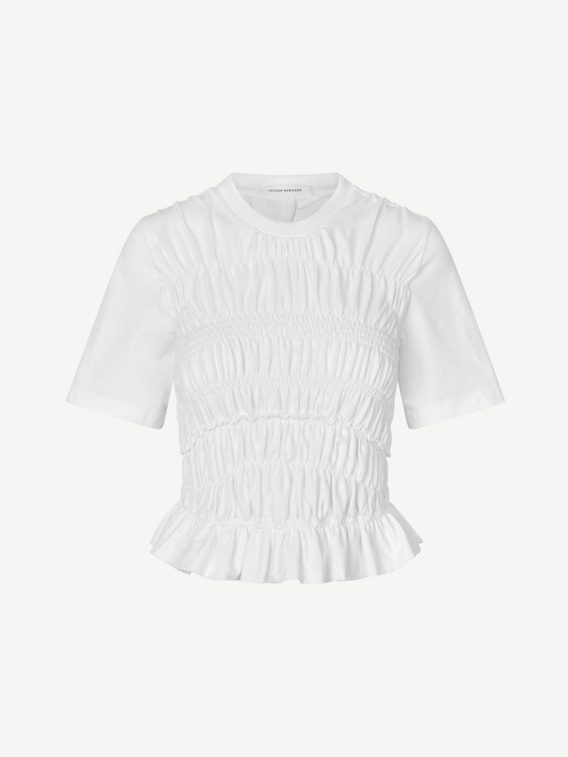 Cecilie Bahnsen-Oasis Top - White-Tops-S-Boboli-Vancouver-Canada