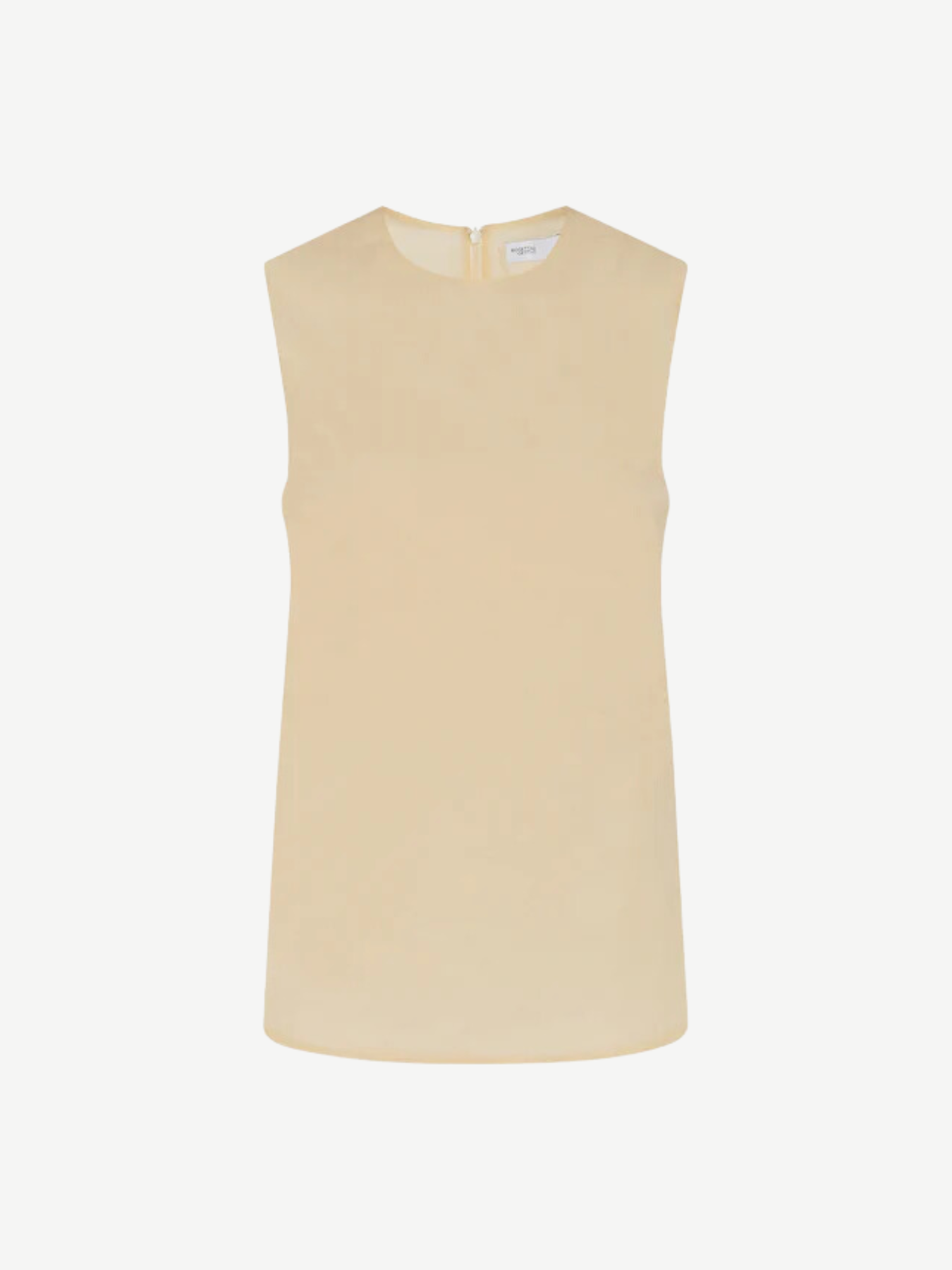 Rosetta Getty-Fitted Crewneck Tank Top - Cream-Tops-US 04-Boboli-Vancouver-Canada