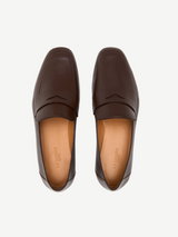 Le Monde Beryl-Soft Loafer Leather w/Placket - Brown-Shoes-Boboli-Vancouver-Canada