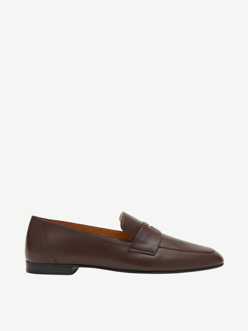 Le Monde Beryl-Soft Loafer Leather w/Placket - Brown-Shoes-IT 36-Boboli-Vancouver-Canada