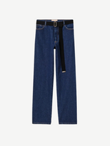 Plan C-Denim Trousers - Indigo-Pants-Boboli-Vancouver-Canada