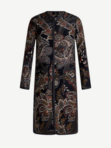 Etro-Reversible Chenille Jaquard Coat - Dark Green/Multi-Coats-IT 40-Boboli-Vancouver-Canada