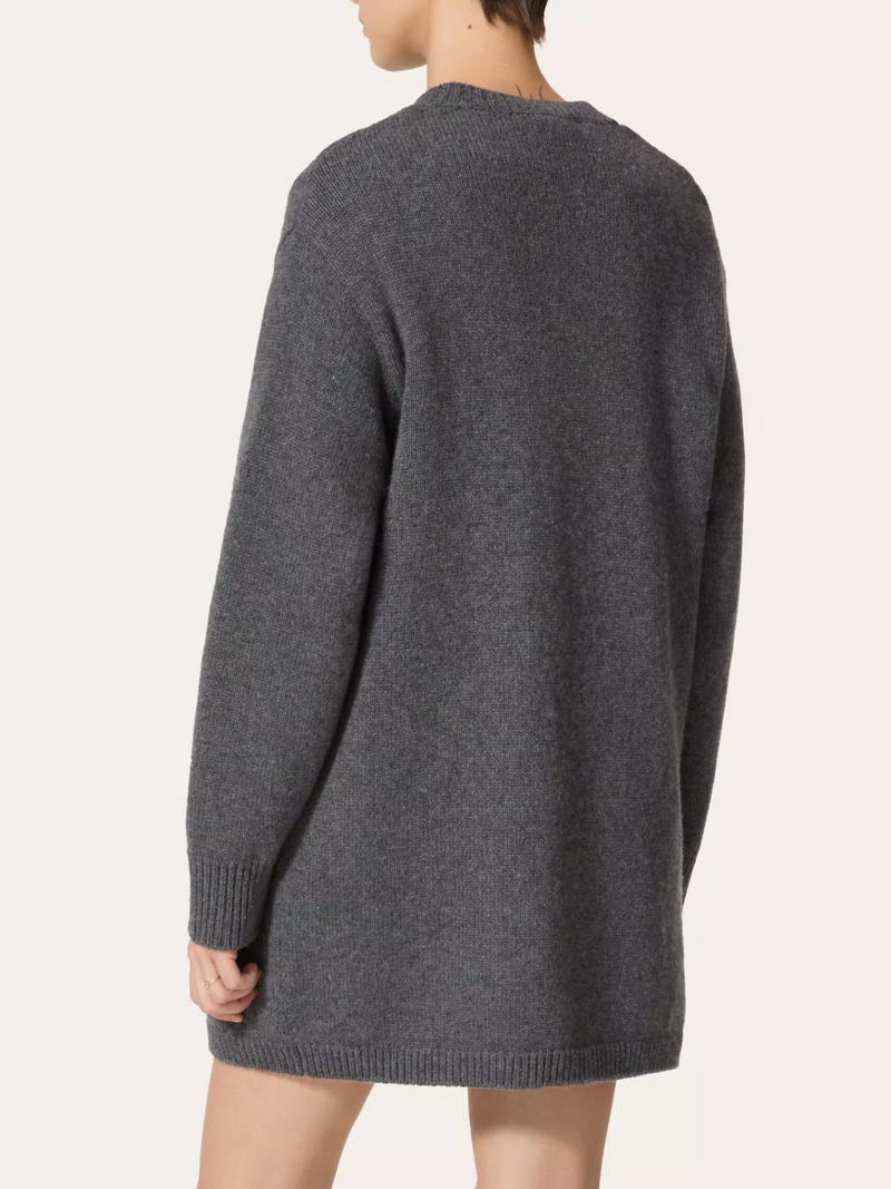 Valentino-Wool Cardigan - Dark Grey-Cardigans-Boboli-Vancouver-Canada