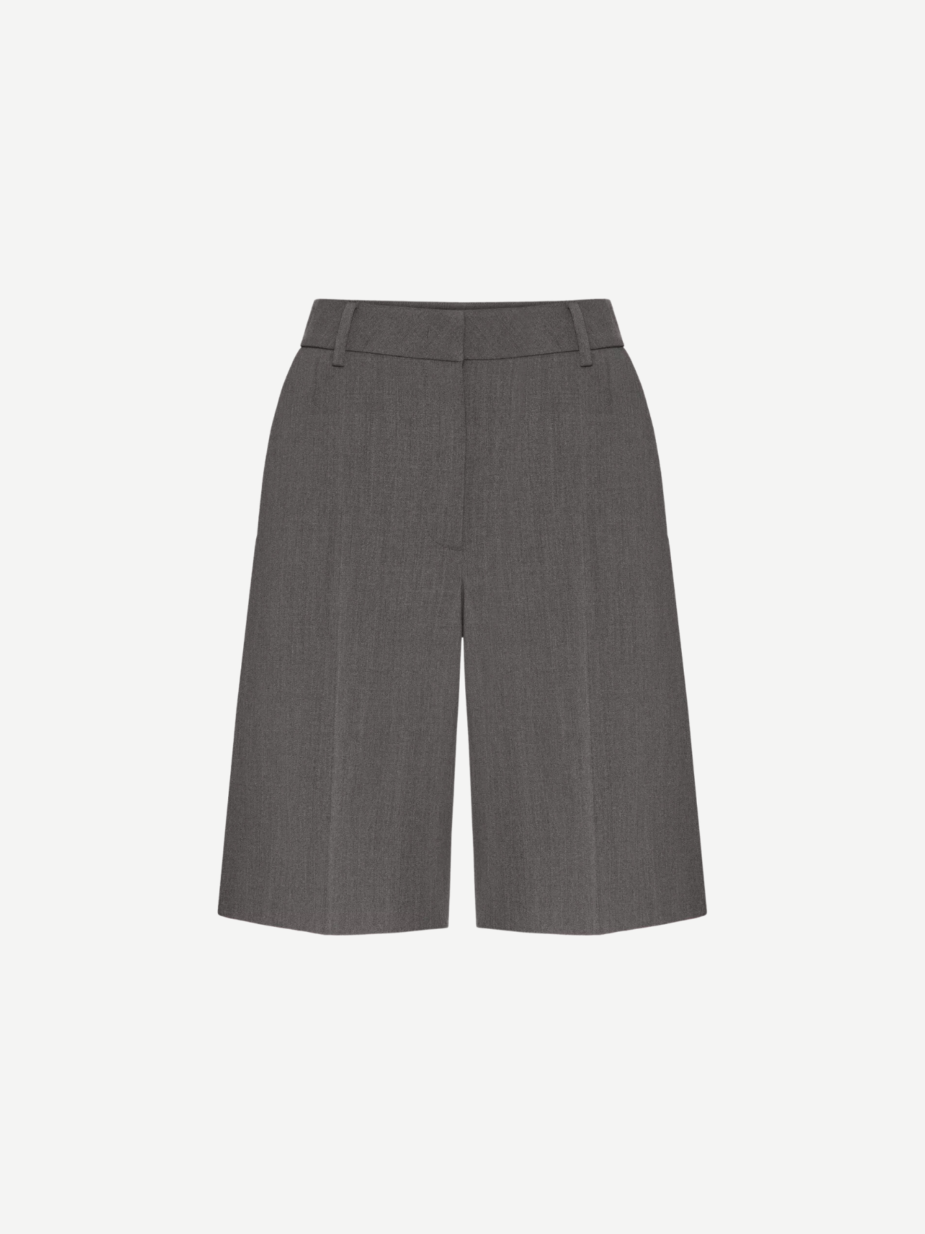 Valentino-Solid Active Gabardine Bermuda Shorts - Medium Grey-Pants-IT 38-Boboli-Vancouver-Canada