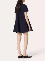 Valentino-Solid Structured Couture Dress - Navy-Dresses-Boboli-Vancouver-Canada