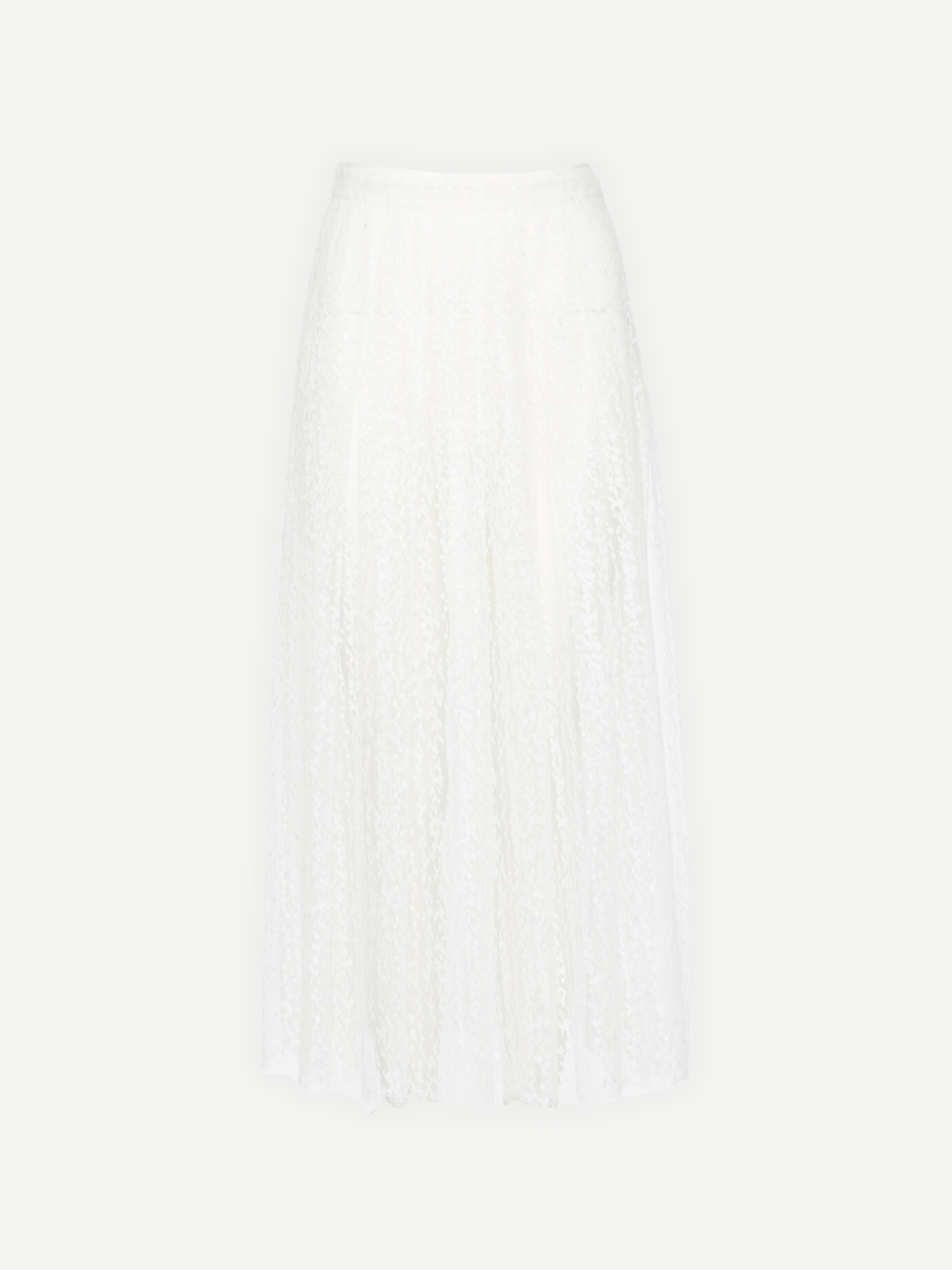 Valentino-Mossi Lace Skirt - White-Skirts-Boboli-Vancouver-Canada