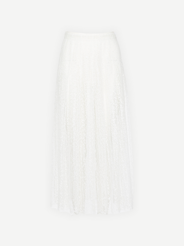 Valentino-Mossi Lace Skirt - White-Skirts-Boboli-Vancouver-Canada