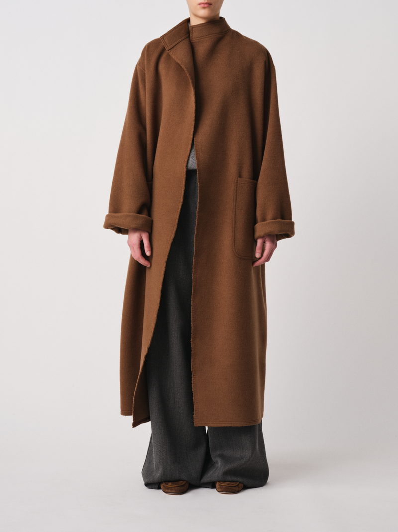 Dusan-Patch Pocket Coat - Dark Camel-Coats-One Size-Boboli-Vancouver-Canada