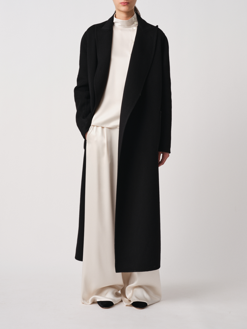 Dusan-Long Coat w/Pocket - Black-Coats-S-Boboli-Vancouver-Canada