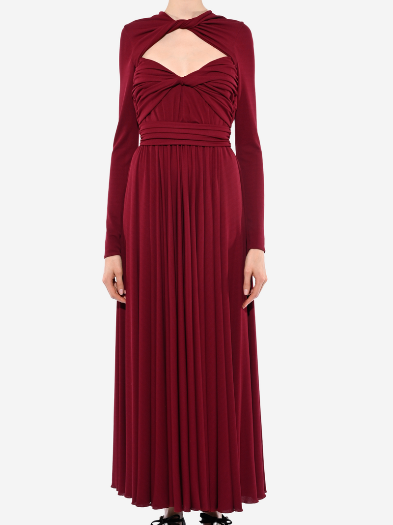 Burgundy Dress - 100 cm - Red/Black