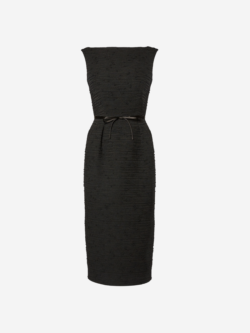 Sleeveless Midi Pencil Dress - Black