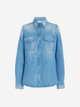 Gabriela Hearst-John Austin Shirt - Light Blue Denim-Shirts-IT 40-Boboli-Vancouver-Canada