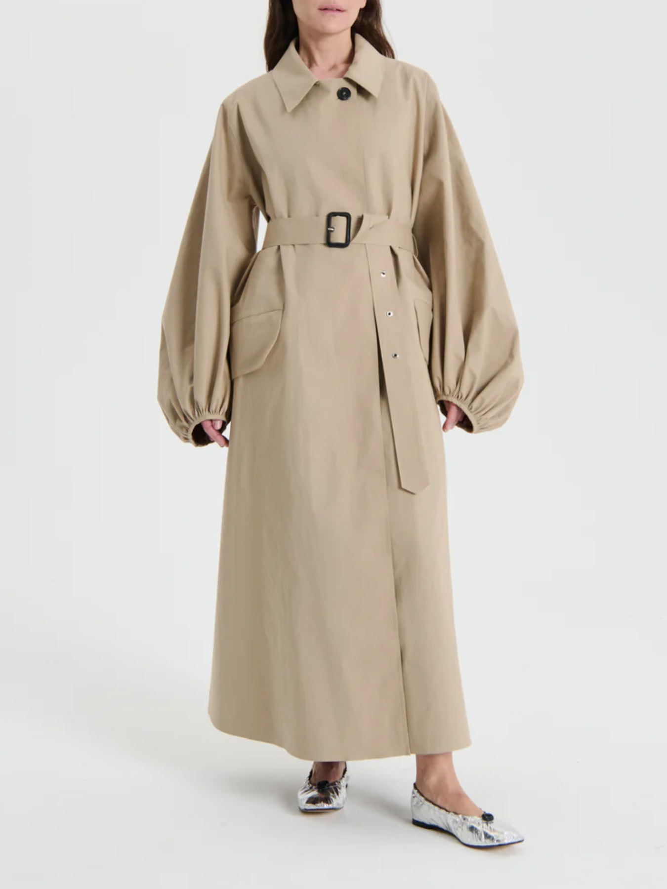 Cecilie Bahnsen-Oliver Coat - Sand-Coats-XS/S-Boboli-Vancouver-Canada