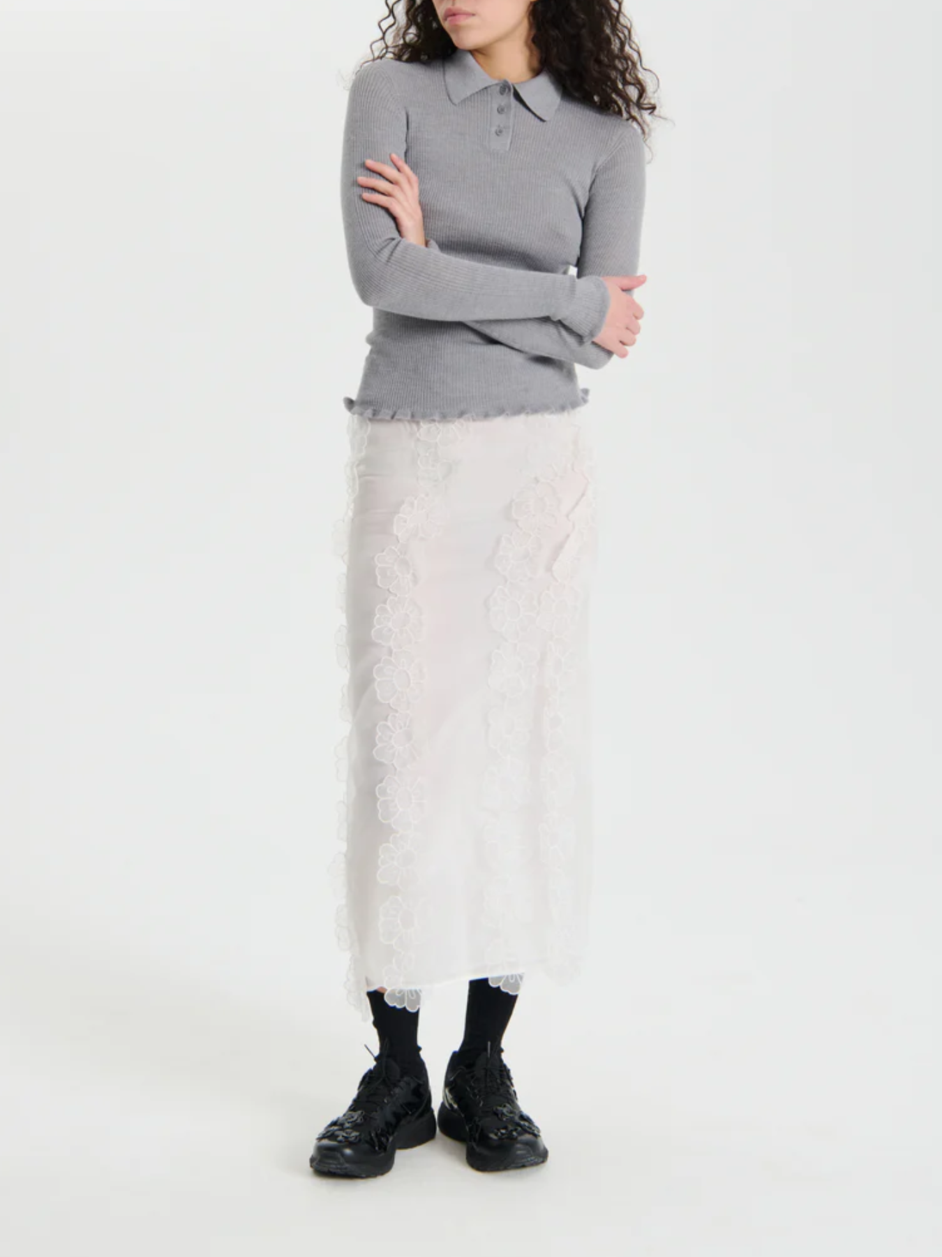 Cecilie Bahnsen-Olympia Skirt - White-Skirts-UK 10-Boboli-Vancouver-Canada