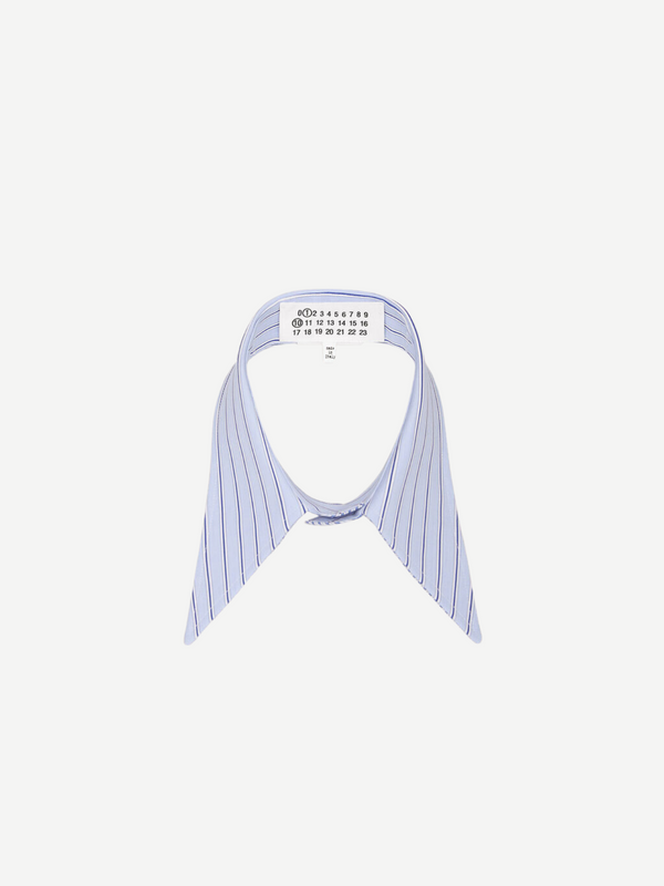 Maison Margiela-Stripe Cotton Poplin Collar - Light Blue-Accessories-IT 39-Boboli-Vancouver-Canada