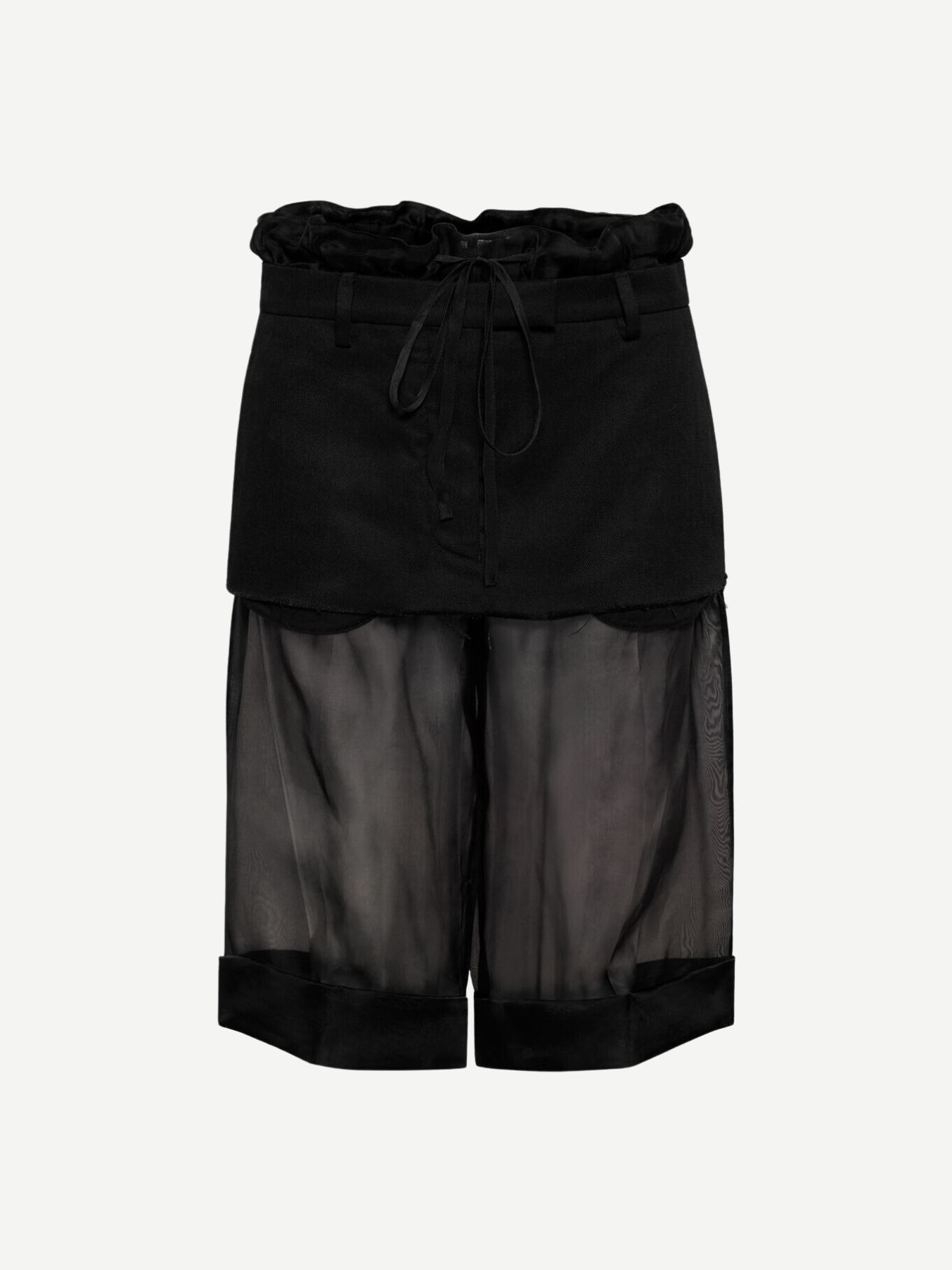 Maison Margiela-Layered Skirt Shorts - Black-Skirts-IT 40-Boboli-Vancouver-Canada