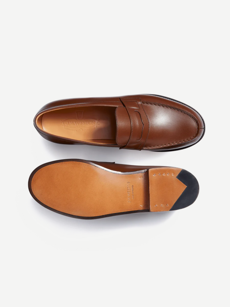 J.M. Weston-180 Loafer - Dark Brown-Shoes-Boboli-Vancouver-Canada