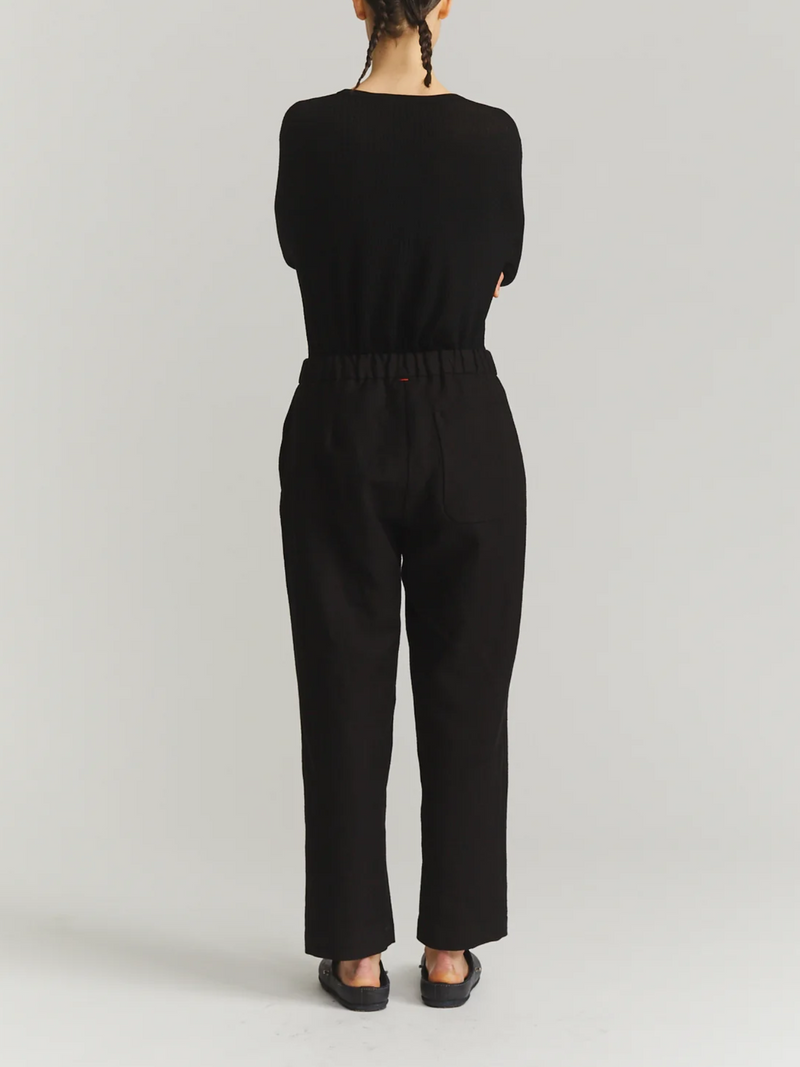 Casey Casey-Long Chasse Pant - Batavia - Black-Pants-Boboli-Vancouver-Canada