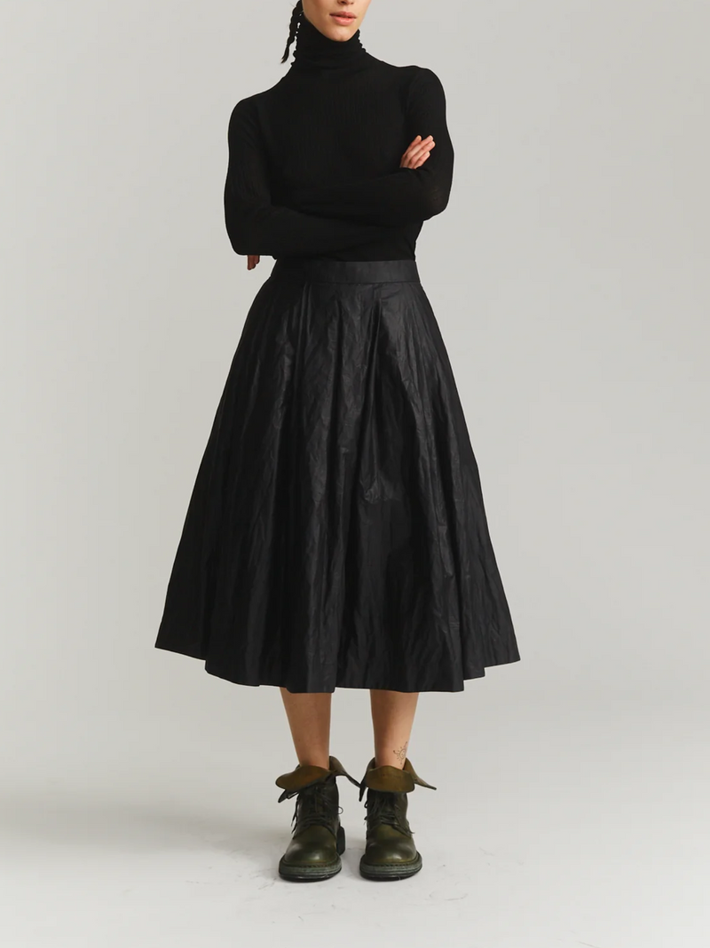 Casey Casey-Anarchic Skirt - Lacqed - Black-Skirts-S-Boboli-Vancouver-Canada