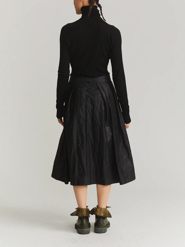 Casey Casey-Anarchic Skirt - Lacqed - Black-Skirts-Boboli-Vancouver-Canada