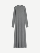 Totême-Long Sleeve Jersey Dress - Grey Melange-Dresses-Boboli-Vancouver-Canada