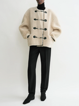 Totême-Teddy Shearling Clasp Jacket - Off-White-Jackets-XXS-Boboli-Vancouver-Canada