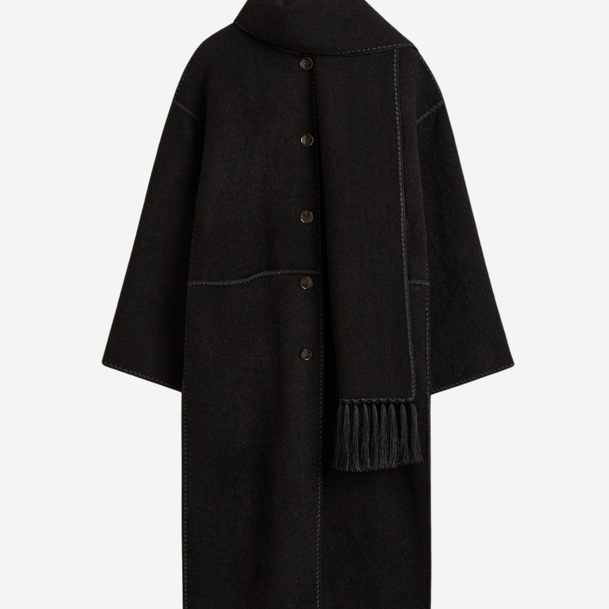 エムミーエメ　mmeeme bell sleeve ribbon coat Totême | Embroidered Scarf Coat | Boboli, Vancouver Canada