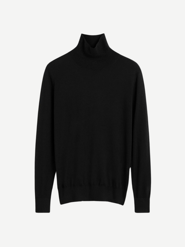 Totême-Fine Turtleneck - Black-Tops-S-Boboli-Vancouver-Canada