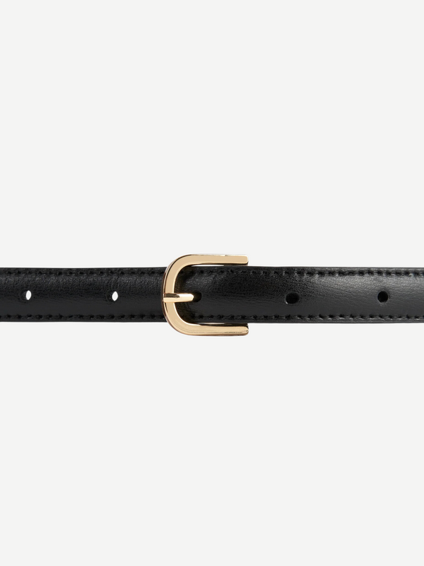 Totême-Thin Trouser Belt - Black-Belts-Boboli-Vancouver-Canada