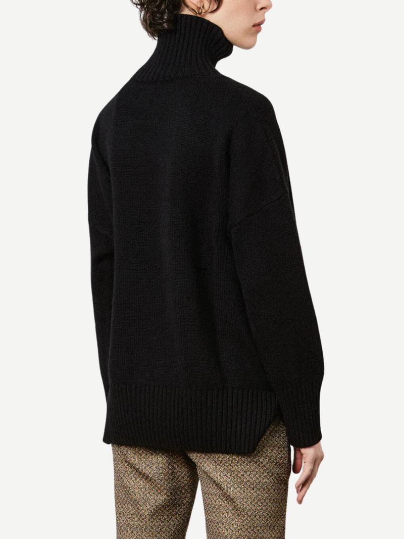 Massimo Alba-Cara Turtleneck Sweater - Black-Sweaters-Boboli-Vancouver-Canada