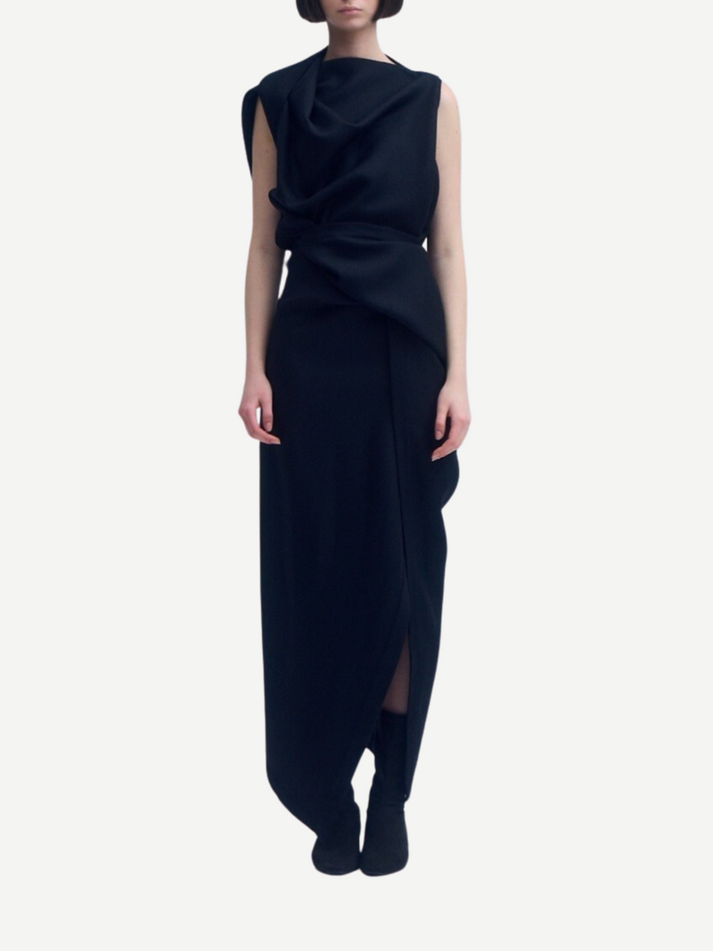 Issey Miyake-Entwine Dress - Black-Dresses-JP 02-Boboli-Vancouver-Canada