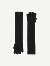 Totême-Long Knit Gloves - Black-Accessories-One Size-Boboli-Vancouver-Canada