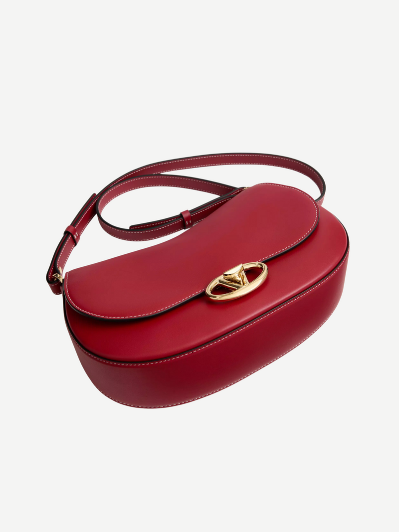 Valentino-Small Ohval Shoulder Bag - Red-Bags-One Size-Boboli-Vancouver-Canada