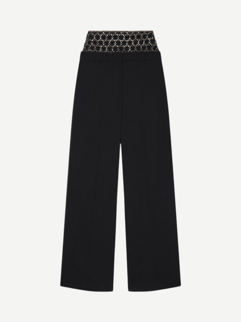 Stella McCartney-Crystal-Embellished Pants - Black-Pants-Boboli-Vancouver-Canada