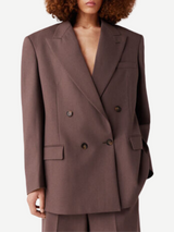 Stella McCartney-Oversized Blazer - Taupe-Blazers-Boboli-Vancouver-Canada