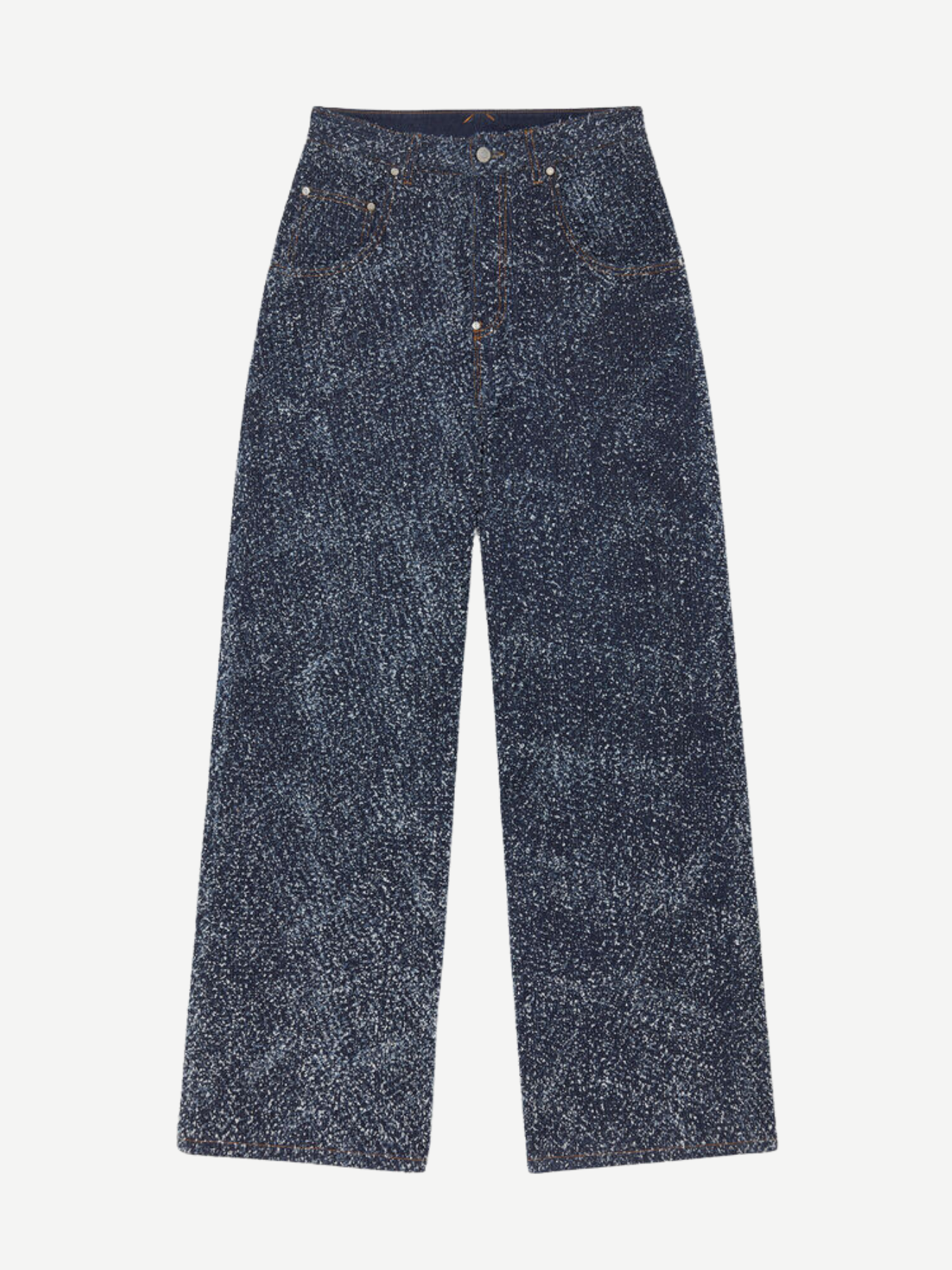 Stella McCartney-Boucle Denim Loose Jeans - Blue Boucle Denim-Pants-Boboli-Vancouver-Canada