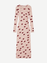 Stella McCartney-Lips Mesh Print Dress - Dusty Rose-Dresses-Boboli-Vancouver-Canada