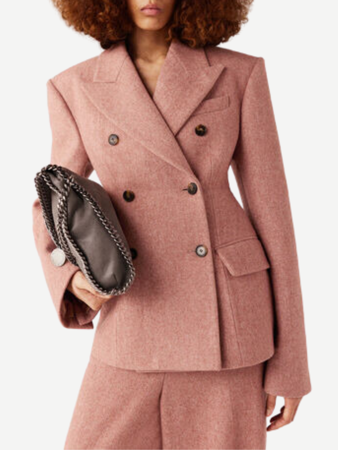 Stella McCartney-Sculptured Blazer Unlined - Duty Rose-Blazers-Boboli-Vancouver-Canada