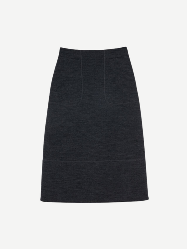 Jil Sander-A-Line Skirt - Carbon Grey-Skirts-Boboli-Vancouver-Canada