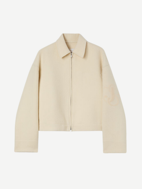 Jil Sander-Double Splitted Felted Jacket - Pearl-Jackets-Boboli-Vancouver-Canada