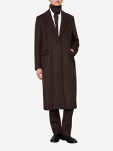 Officine Generale-Auriane Coat - Dark Coffee-Coats-Boboli-Vancouver-Canada