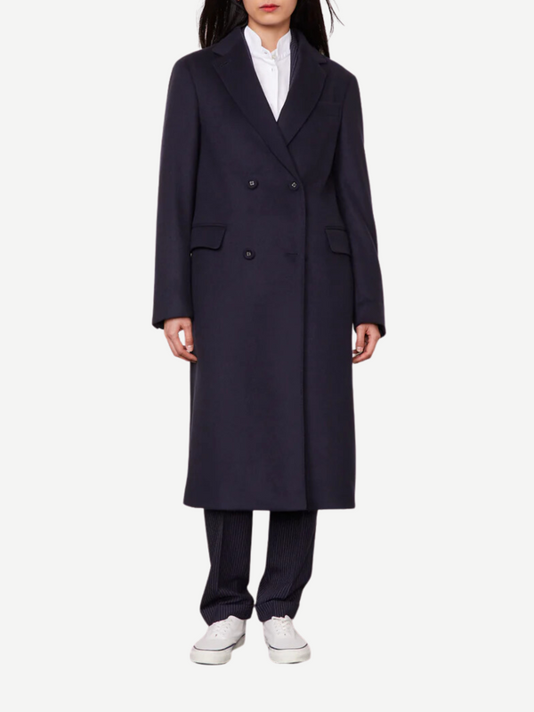 Officine Generale-Orlane Coat - Dark Navy-Coats-Boboli-Vancouver-Canada