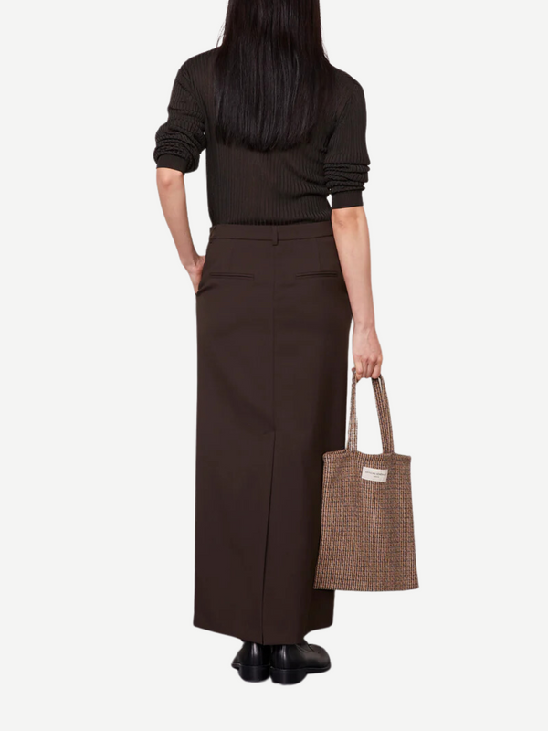 Officine Generale-Oxana Skirt - Dark Coffee-Skirts-Boboli-Vancouver-Canada