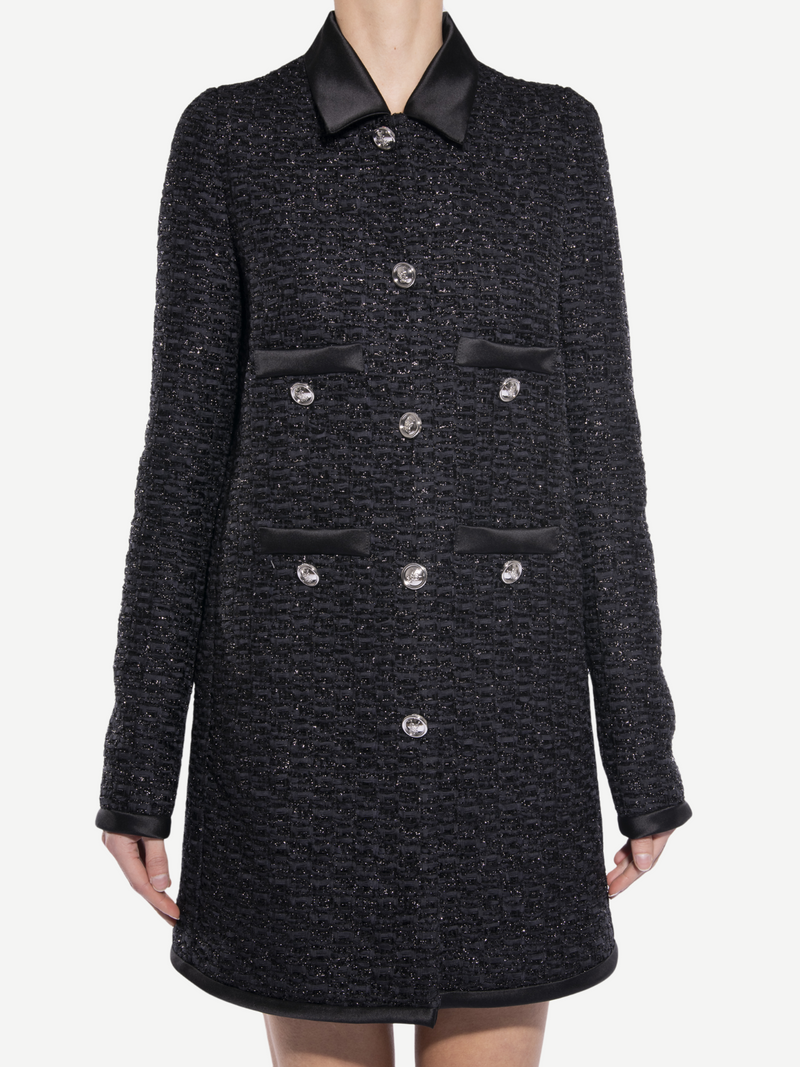 Giambattista Valli-Boucle Coat - Black-Coats-Boboli-Vancouver-Canada