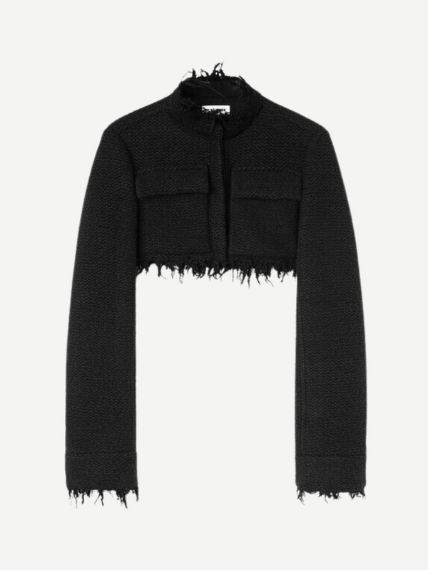 Jil Sander-Boucle Cardigan - Black-Cardigans-Boboli-Vancouver-Canada