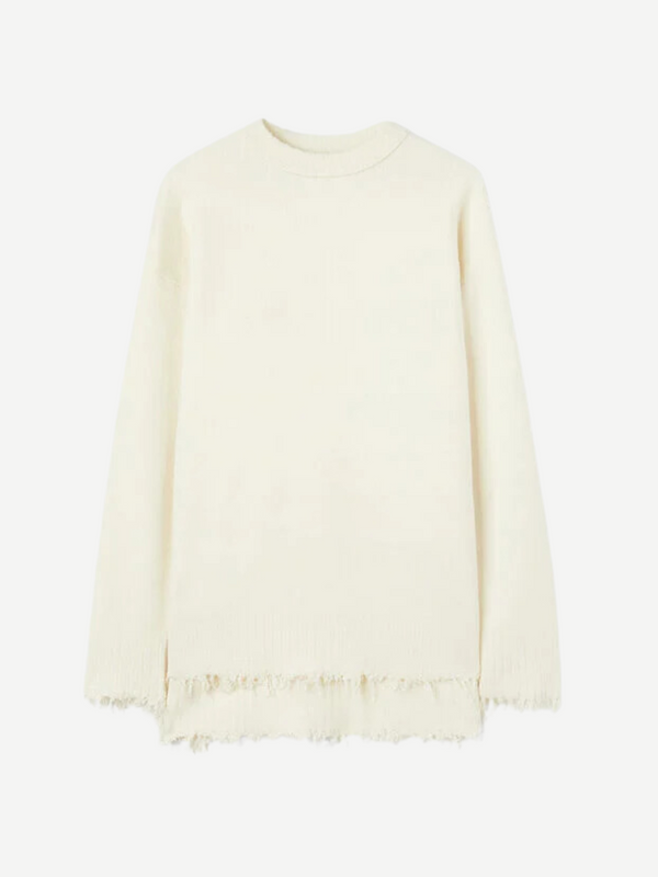 Jil Sander-Crew Neck Sweater - Coconut-Sweaters-Boboli-Vancouver-Canada