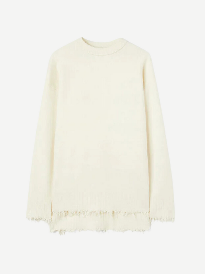 Jil Sander-Crew Neck Sweater - Coconut-Sweaters-Boboli-Vancouver-Canada