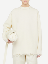 Jil Sander-Crew Neck Sweater - Coconut-Sweaters-Boboli-Vancouver-Canada