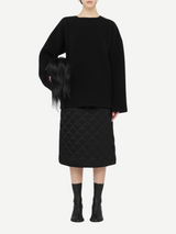 Jil Sander-Quilted Skirt - Black-Skirts-Boboli-Vancouver-Canada