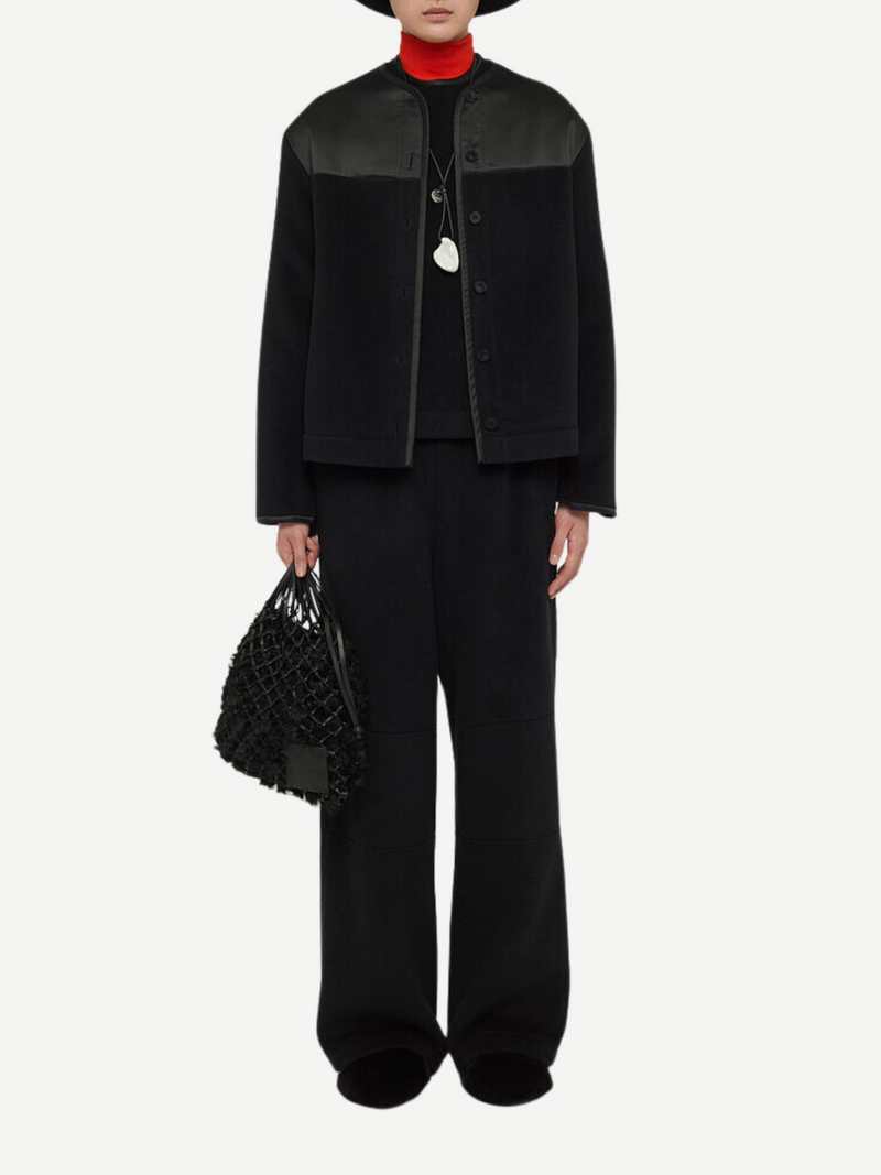 Jil Sander-Wool Pile Pants - Black-Pants-Boboli-Vancouver-Canada